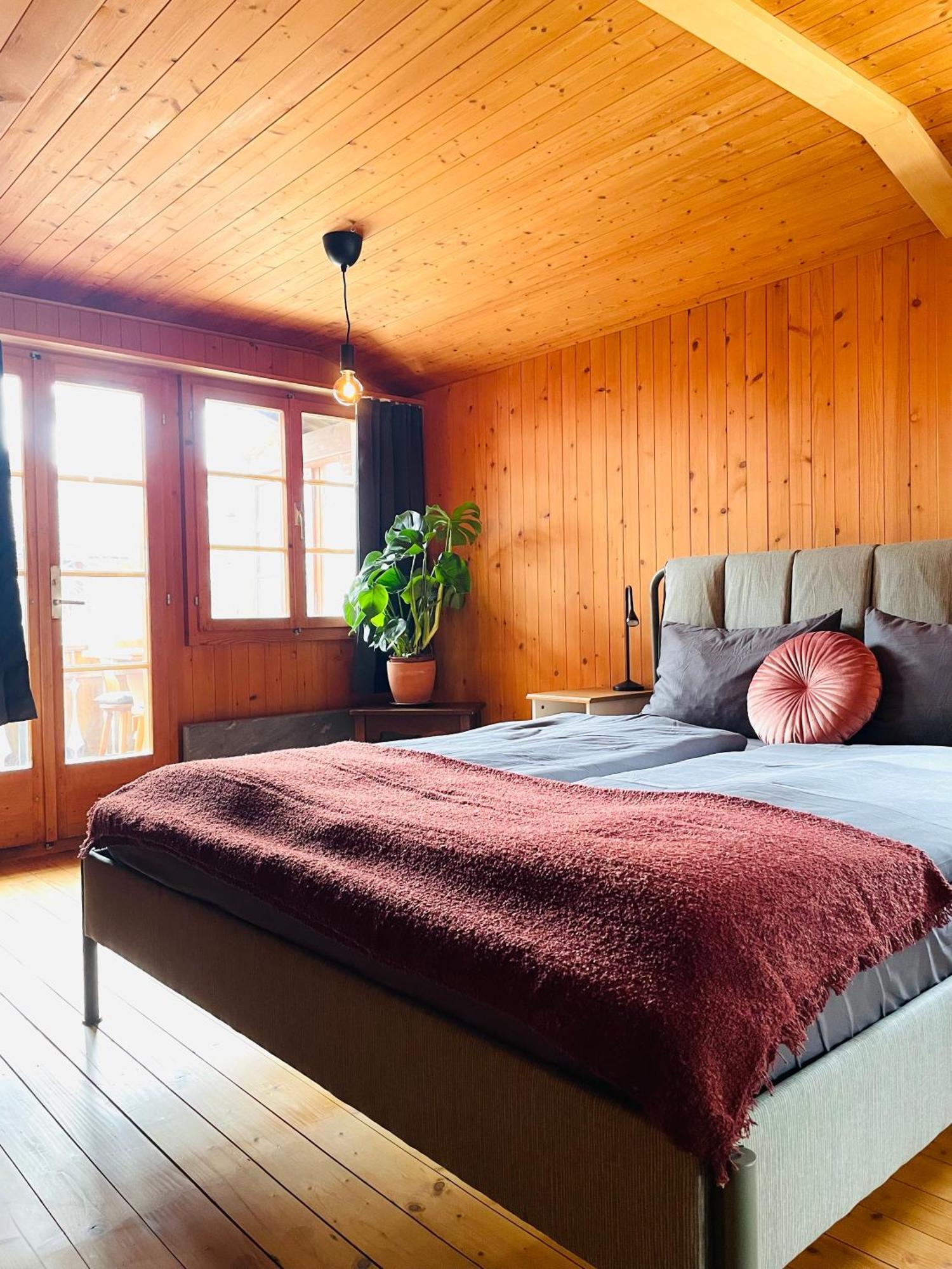 Lovely & Great Equipped Wooden Alp Chalet Flat Kandersteg Exterior photo